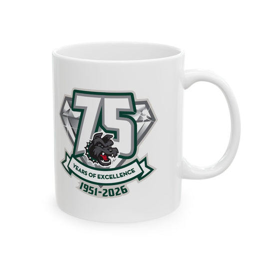 75th Anniversary Ceramic Mug, (11oz, 15oz)