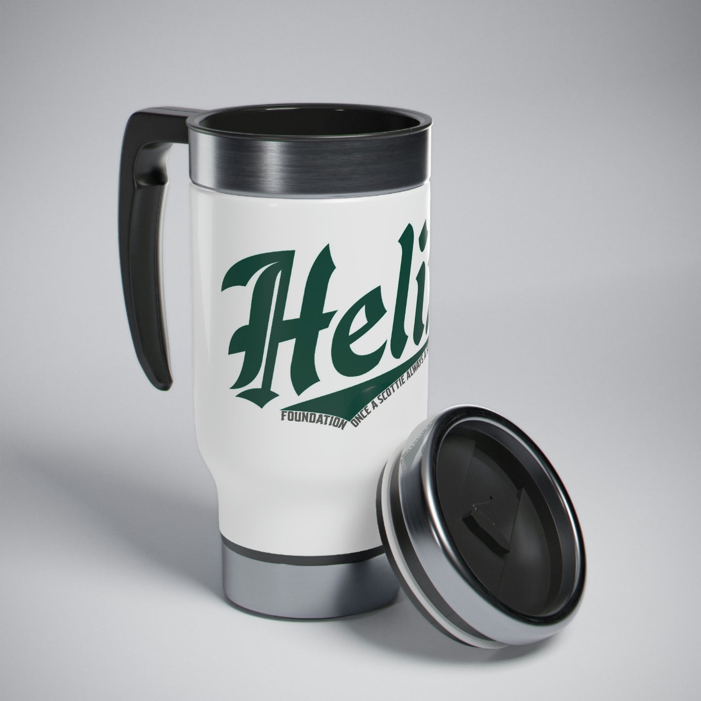 Stainless Steel Travel Mug with Handle, 14oz